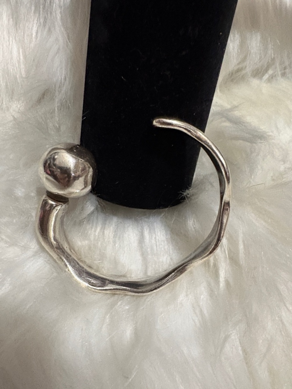 Silver Sculptural Open Ring - Silver